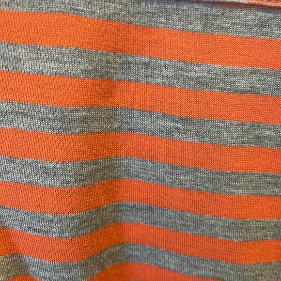 Liz Claiborne Orange striped tunic style top - Picture 6 of 6